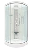 AcquaVapore DTP10-0000 Dusche Duschtempel Duschkabine Fertigdusche 80x80cm JA mit 2K Scheiben Versiegelung