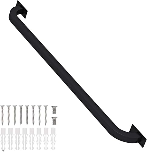 Rampe d'escalier noire intérieure extérieure fer forgé 150cm