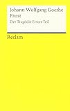  Faust (Reclam Edition) by Goethe, Johann Wolfgang von (1996) Paperback