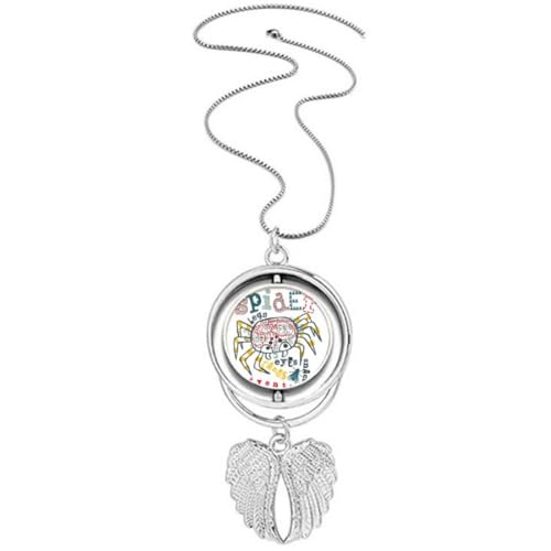 Collier ailes d'ange et araignée aux finitions ciselées artistiques