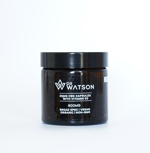 Capsules by Dr Watson | 600mg Container | 30 Capsules 20mg | with Vitamin D for Added Daily Support - Image 3