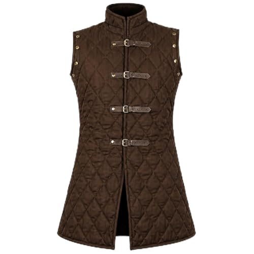 Veste aketon médiévale gambeson rembourré sans manches armure en coton premium sca