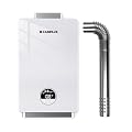 CAMPLUX Tankless Water Heater Natural Gas, 3.18 GPM Up to 3.8 GPM 82,000 BTU On demand Residential Tankless Hot Water Heater Gas Indoor for Mobile Home, Constant Temperature System, White