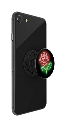 Image of PopSockets Phone Grip with Expanding Kickstand, Adhesive Grip - Neon Rose