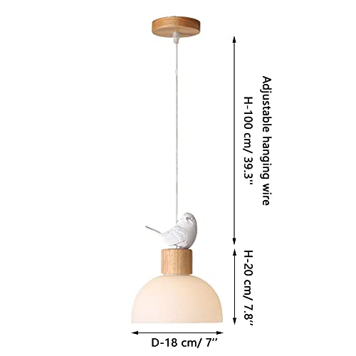 Suspension E27 Nordic au design d'oiseau pour intérieur moderne