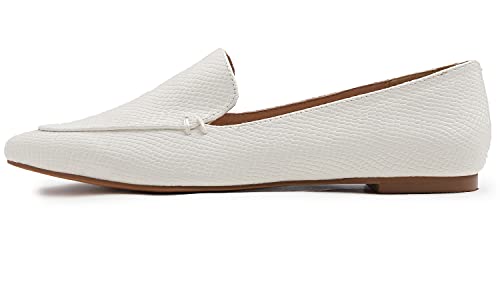 Image of FEVERSOLE Women's Loafer Flat Pointed Fashion Slip On Comfort Driving Office Shoes