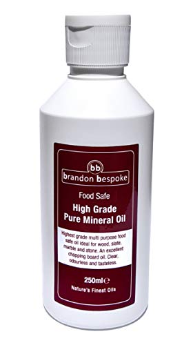 Pure Mineral Oil Food Safe 250ml | Chopping Board Oil | Ideal for Wood, Slate and Stone | Brandon Bespoke