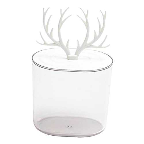 Alipis Tapas de Frascos de Boticario de Almacenamiento Elegantes Y Sencillos Soporte para Hisopos de Algodón Acrílico para La Organización del Maquillaje Y El Baño