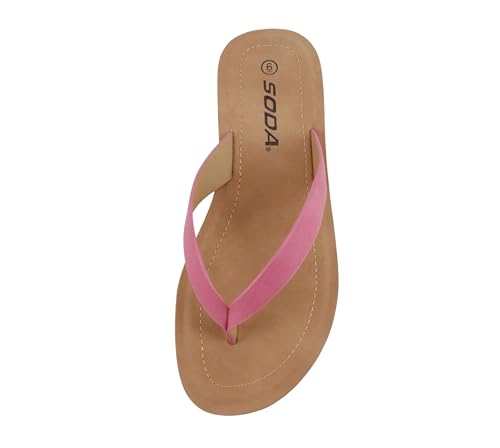 Image of Soda Shoes Women Flip Flops Basic Plain Slippers Thongs Sandals Strap Casual Beach Ella-S
