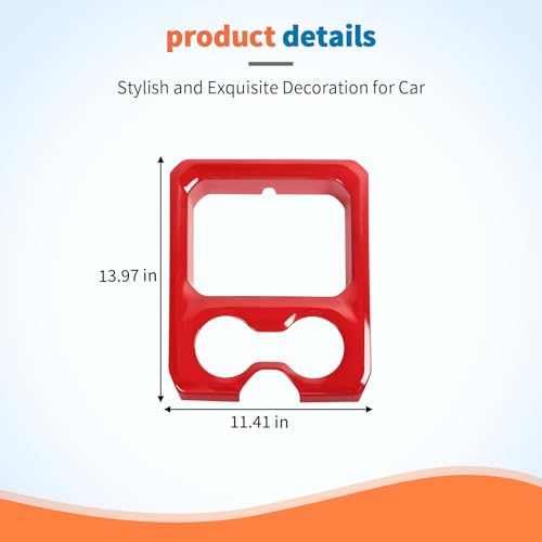 JeCar panel cubre portavasos rojo para Dodge RAM 2019+ miniatura 5