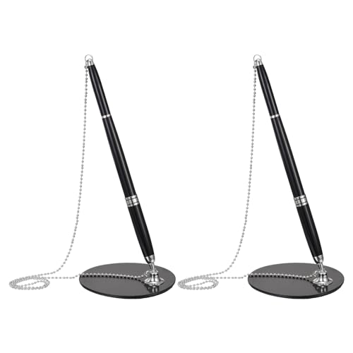 Patikil Sichere Stifte mit Kette Schwarz Silber