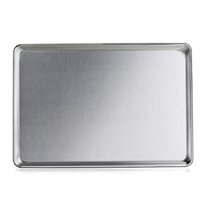 New Star Foodservice 36756 Commercial-Grade 16-Gauge Aluminum Sheet Pan/Bun Pan, 18″ L x 26″ W x 1″ H (Full Size) Pack of 12 | Measure Oven (Recommended)