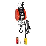 1653lbs Electric Hoist Winch, 68ft Lift Height, 15m/min Speed, Remote Control & Wireless Operation, Heavy Duty Lifting Solution for Garage, Workshop, and Industrial Use