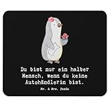 Mr. & Mrs. Panda Mauspad Autohändlerin Herz - Geschenk, Autohandel, Lustig, Mousepad, Witzig, Laptop, Beruf, Mausunterlage, pc, Computer, Spruch