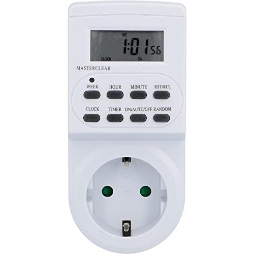 UNITEC Wochenzeitschaltuhr digital | für den Innenbereich | Tages- und Wochenprogrammierung | LCD-Anzeige | weiß