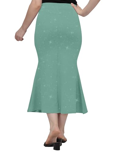 Image of Mehrang Stretchable Shimmer Saree Shapewear Petticoat for Women, Skirts for Women,Shape Wear Dress for Saree