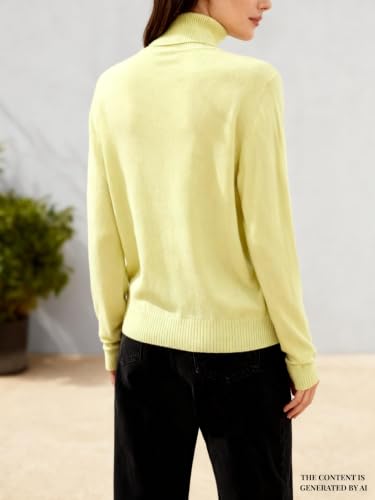 Image of DAIMIDY Turtleneck Sweaters for Women Long Sleeve Pullover Tops | Knitted Material| Soft, Warm and Breathable| High Resilience and Tensile Strength Design| Business Casual Tops| Dailywear