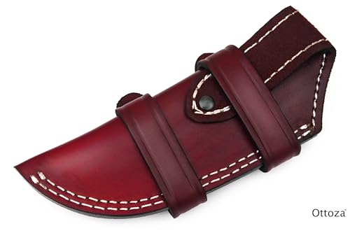Ottoza Leather Knife Sheaths for Fixed Blade Knives, DUAL USAGE Vertical Knife Sheath - LEFT HAND Horizontal Knife Sheath Leather Knife Sheath for Belt, Leather Knife Holster Belt Knife Holder No:105