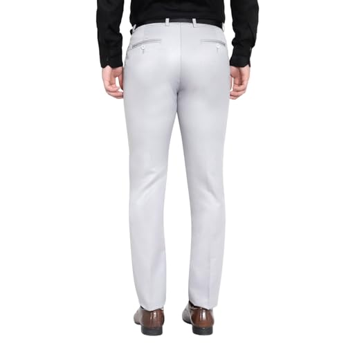 Image of Men's Reguler Fit Polycotton Trouser Pant's Formal Trouser Casual Trouser Pant (in, Numeric, 38, Regular, Lights Greys)