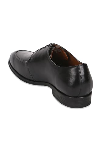 Image of Louis Philippe Men Premium Leather Breathable Lining Material Anti Slip with Heel TPR Sole Formal Derby Shoes