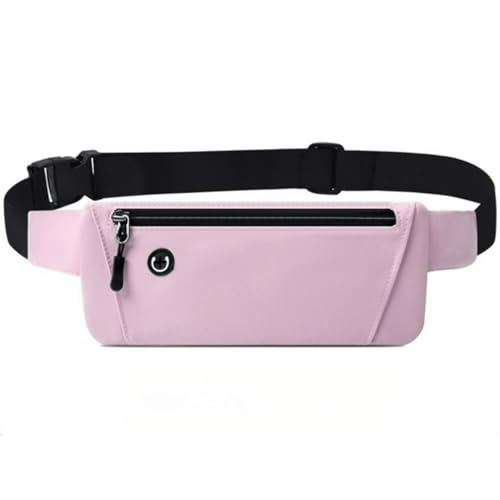 セキュリティポーチ ウエストポーチ スキミング防止 盗難防止 隠しシークレット ユニセックス男女兼用 多機能(パスポートケース/貴重品入れ) 海外旅行/ランニング 斜めがけ マネーベルト 防犯グッズ (ピンク)