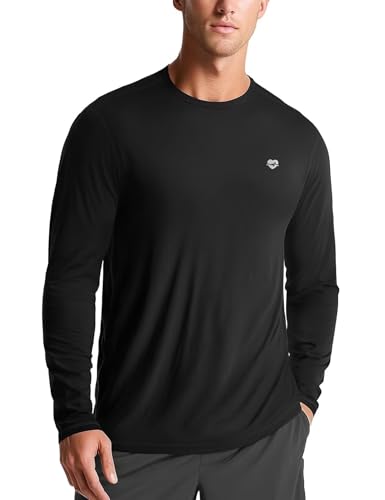 Long Sleeve Athletic Shirt Men Cold Weather(Black,S) at Amazon