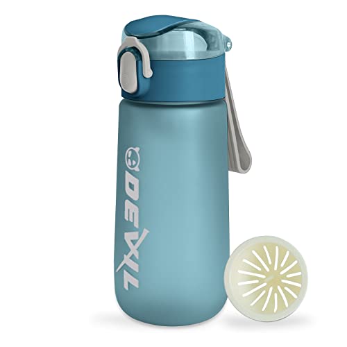 Botella de agua deportiva sin BPA, 430 ml, adecuada para deportes, senderismo, escuela, bicicleta, oficina, exterior (verde) Cover