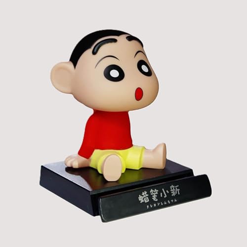 Image of Awestuffs Phone Holder Bobblehead Action Figure for Car Dashboard, Office Desk & Study Table (Pack of 1) (Shinchan)