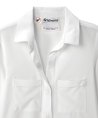 Image of Silverts Women's Adaptive Magnetic Closure Top Assisted Dressing Arthritis Clothing Easy Wear Button Shirt