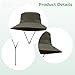 Men's Sun Protection Hat, Wide Brim with Adjustable Strap, UPF 50+ Waterproof Nylon, Laser-Cut Ventilated Design for Outdoor Sports