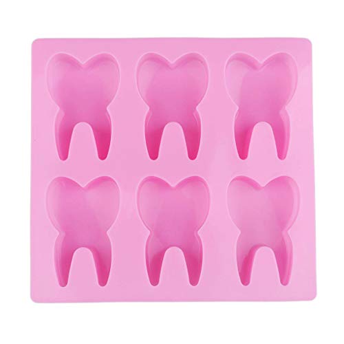 Tooth Silicone Mold, Funny Teeth Shape Novelty Ice Cube Tray, Chocolate Candy Dessert Jello Mold, Soap Making Mold, Cake Baking Pan, Perfect Gag or White Elephant Gift for Dentists