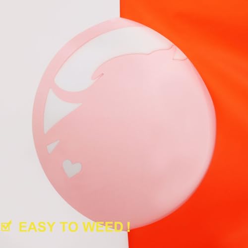 Image of FUNKAKA Fluorescent Orange-Red HTV Heat Transfer Vinyl Rolls, 12 inch x 10ft Neon Iron on Vinyl for All Cutter Machines PU Stretchy HTV Vinyl for T-Shirt Easy to Cut & Weed for Heat Transfer Design