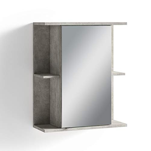 Homexperts Lido Armario con Espejo, melamina, Beton Light Atelier, 60 x 70 x 30cm (BxHxT) Cover