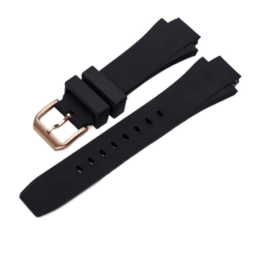 [ȓX] 26x16mm voh IWC ANA^C}[ pXgbv IW354807 uXbgΉ Y ubN VR o[xg sobN }XL[m(Black Rosegold)