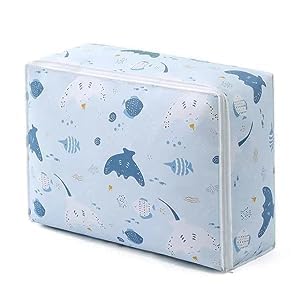 CABLE GALLERY Big Size Blenket storage bag under bed Storage Organizer, Moisture Proof Mildew Proof Dust Proof Waterproof Quilt Storage Bags Foldable, Square Bag Organizer (1)-image-16