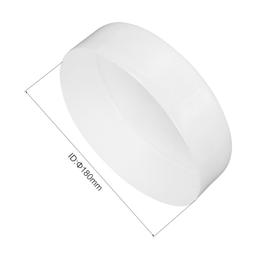 Image of uxcell 2pcs Rubber End Caps 180mm(7.1 Inch) ID Vinyl Round Tube Bolt Cap Cover Screw Thread Protectors White, 50mm Height