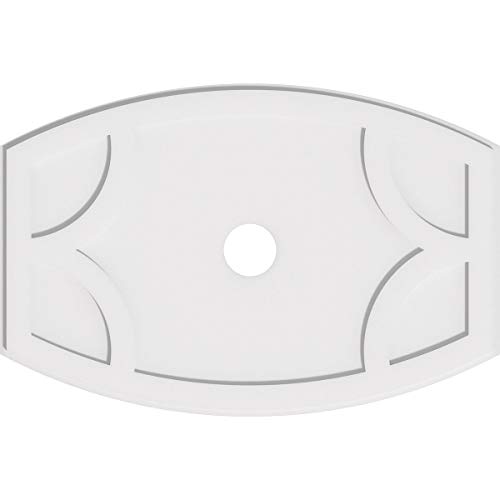 Image of Ekena Millwork CMP38X25KY-04000 Kailey Architectural Grade PVC Contemporary Urethane Ceiling Medallions 38 inchW x 25 3 /8 inchH x 4 inchID x 20 1 /2 inchC x 1 inchP