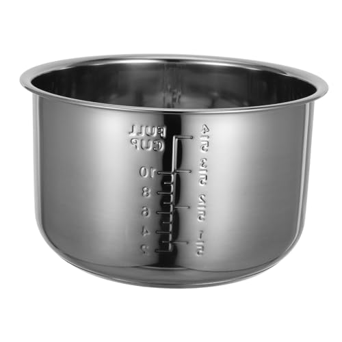 ULTECHNOVO 304 Stainless Steel Inner Pot for Rice Cooker 5l Thickened Non-Stick Universal Replacement Cooking Pot Liner Compatible Electric Rice Cookers