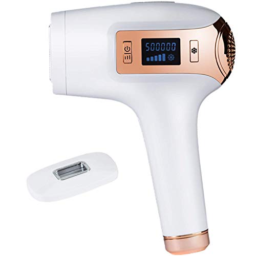 Uaike Hair Removal System, Permanent Hair Removal Device for Face and Body for Home Use,500,000 Flashes, with Ice Cooling Compress Functions, Hair Removal Epilator for Women and Men
