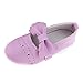 Zapatos de Niña Pisos de Ballet Ceremonia Zapatos de Princesa Plana Bailarina Individual Chica Muñeca Sandalias 1/3 - Púrpura 2