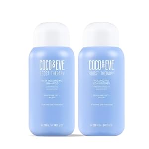 Coco & Eve Boost Therapy Hair Volumising Shampoo & Conditioner Bundle Set. With Biotin to Target Fine, Thinning Hair. For Thickening, Nourishing, and Improving Volume, Density & Shine. (560 ml)