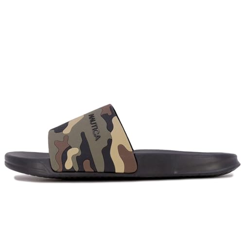 Nautica Men's Open Toe Slide Sandals - Comfortable Indoor & Outdoor Shower Slippers2