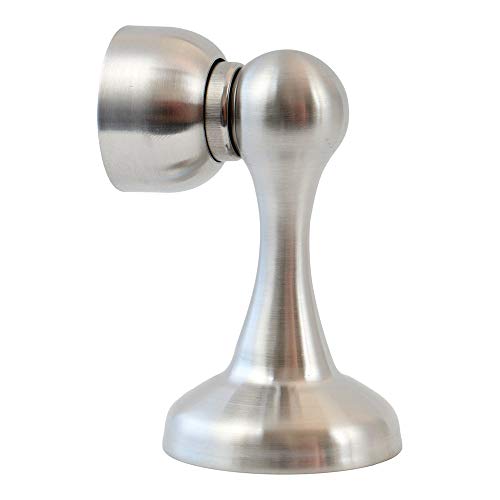 Holiday Deals 🛒 Shackcom Magnetic Door Stop, Heavy Duty Magnet Door Stopper, SUS 304 Stainless Steel & Brushed Nickel, Door Holder Wall/Floor Mounted for Heavy Metal Doors