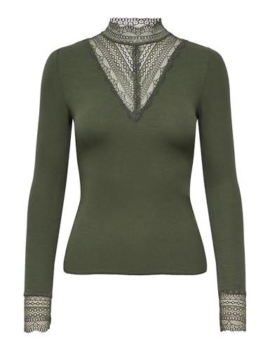 ONLY ONLTILDE L/S HIGH Neck LACE TOP JRS NOOS