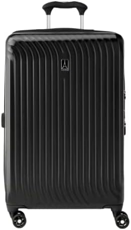 Travelpro Maxlite Air Hardside Expandable Carry on Luggage, 8 Spinner Wheels, Lightweight Hard Shell Polycarbonate Suitcase, Black, Checked Medium 25-Inch