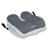 HongCush Seat Cushion Extra Thick Premium Memory Foam for Office Chair & Car, Pain Relief for Sciatica Tailbone Back, Orthopedic Comfort