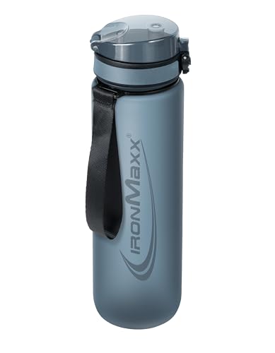 IronMaxx Sport Water Bottle – Kyanite Blue 1000ml | Botella antigoteo con tapa de rosca y reutilizable – ideal para entrenamientos, uso diario y para llevar a cualquier lugar