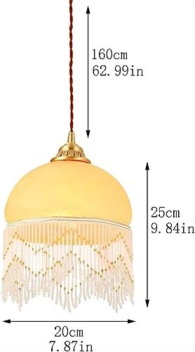 Candelabro de borla de vidrio con base de latón para iluminación E27 francesa 7
