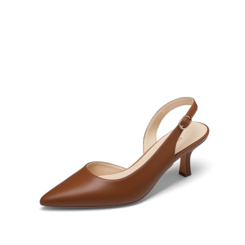 Image of DREAM PAIRS Women's Kitten Slingback Heels Pumps