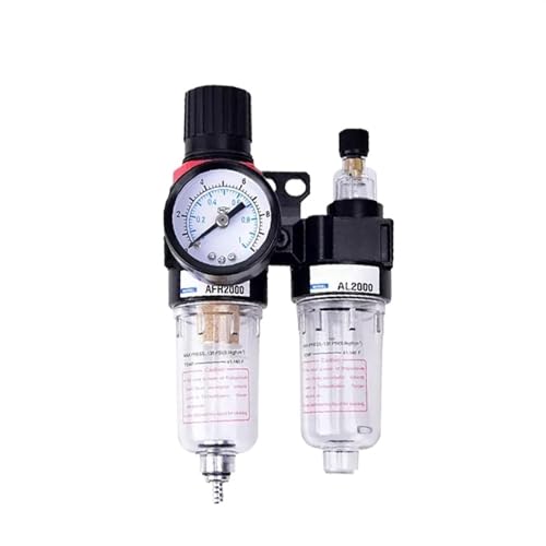BQSLUMLZU AFC2000 G1/4 AFR2000 + AL2000 Separador de Aceite y Agua Regulador Filtro Trampa Aerógrafo Compresor de Aire Válvula Deslizante Reductora de presión(AFC2000 Plastic)